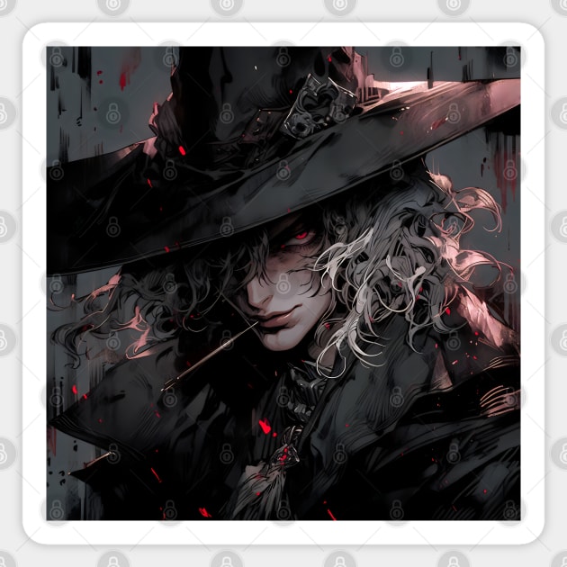 Hunters of the Dark: Explore the Supernatural World with Vampire Hunter D. Illustrations: Bloodlust Sticker by insaneLEDP